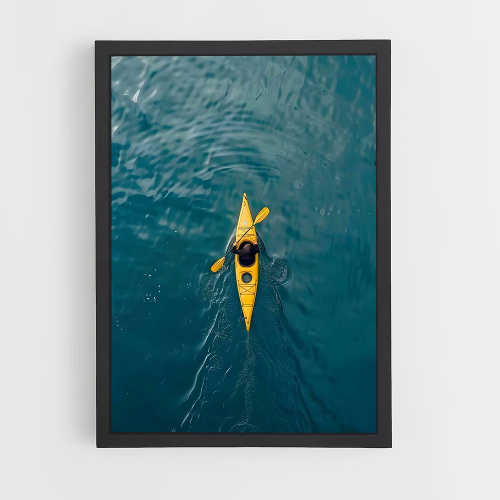 Poster Pagaie Jaune – affiche Canoë-kayak (vue 2)
